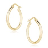 Cercei rotunzi argint placati cu aur galben Ø26 mm Classic DiAmanti G0127DG-DIA